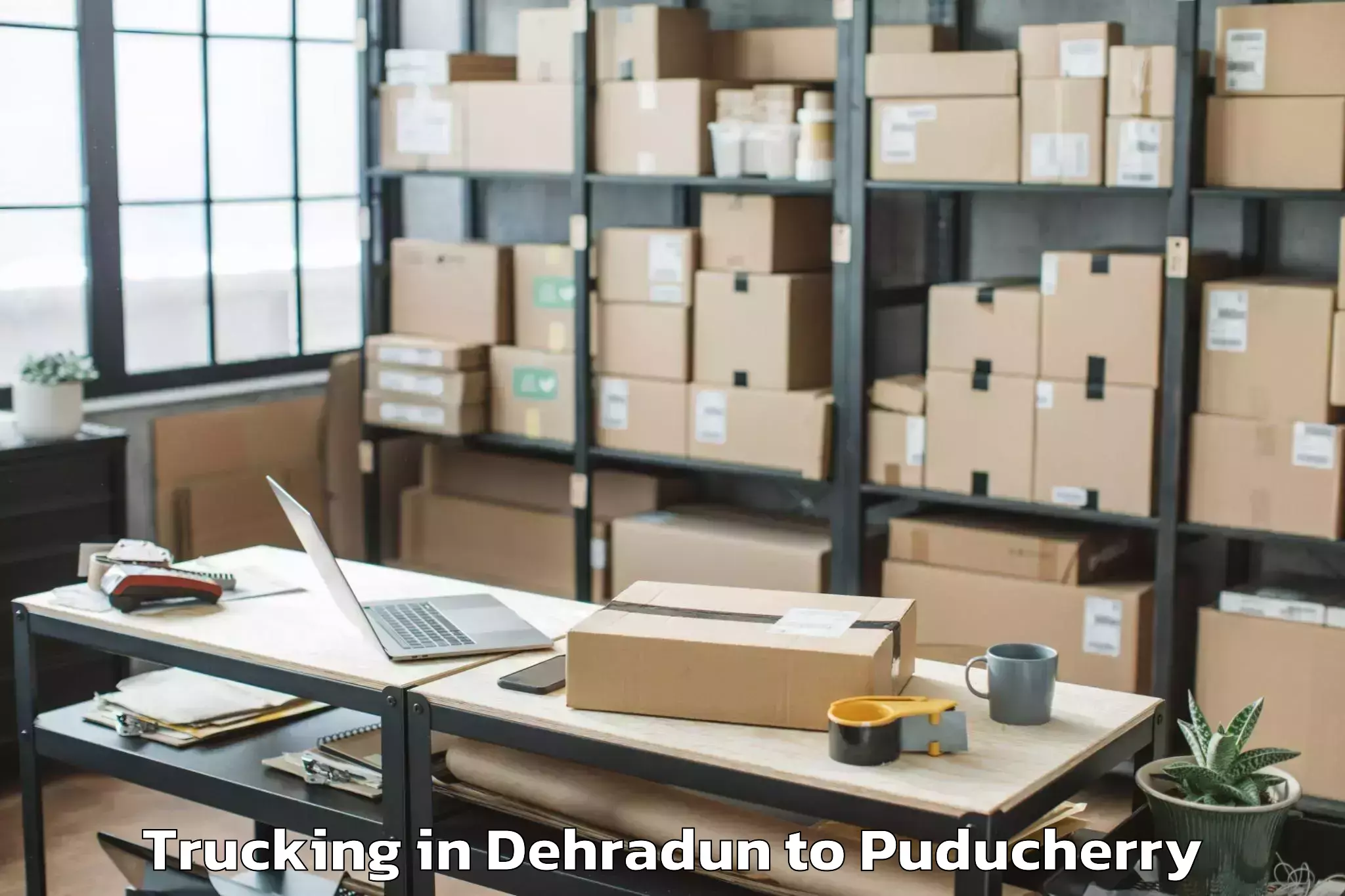 Professional Dehradun to Pondicherry University Puduche Trucking